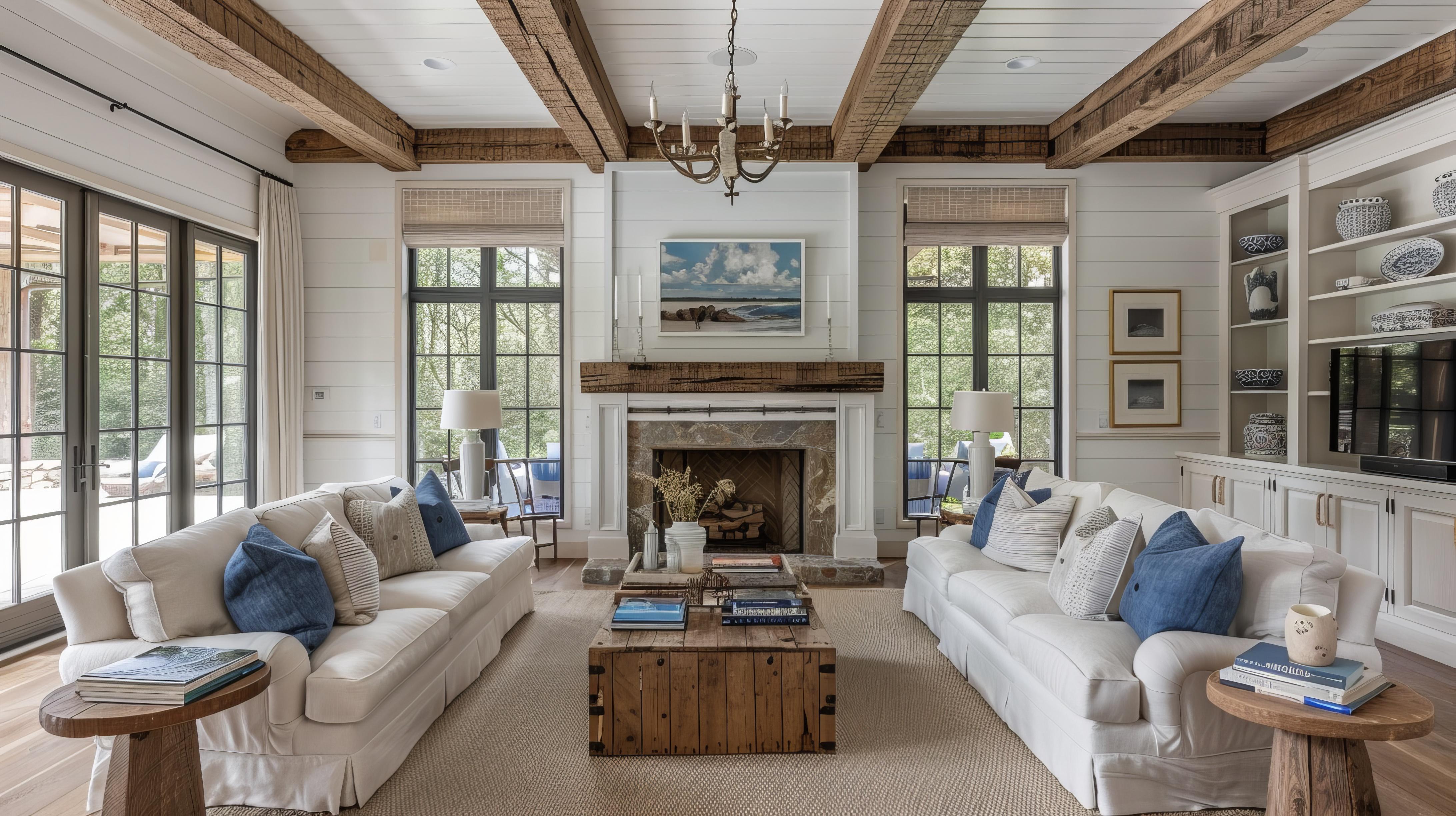 Cozy remodeled living room