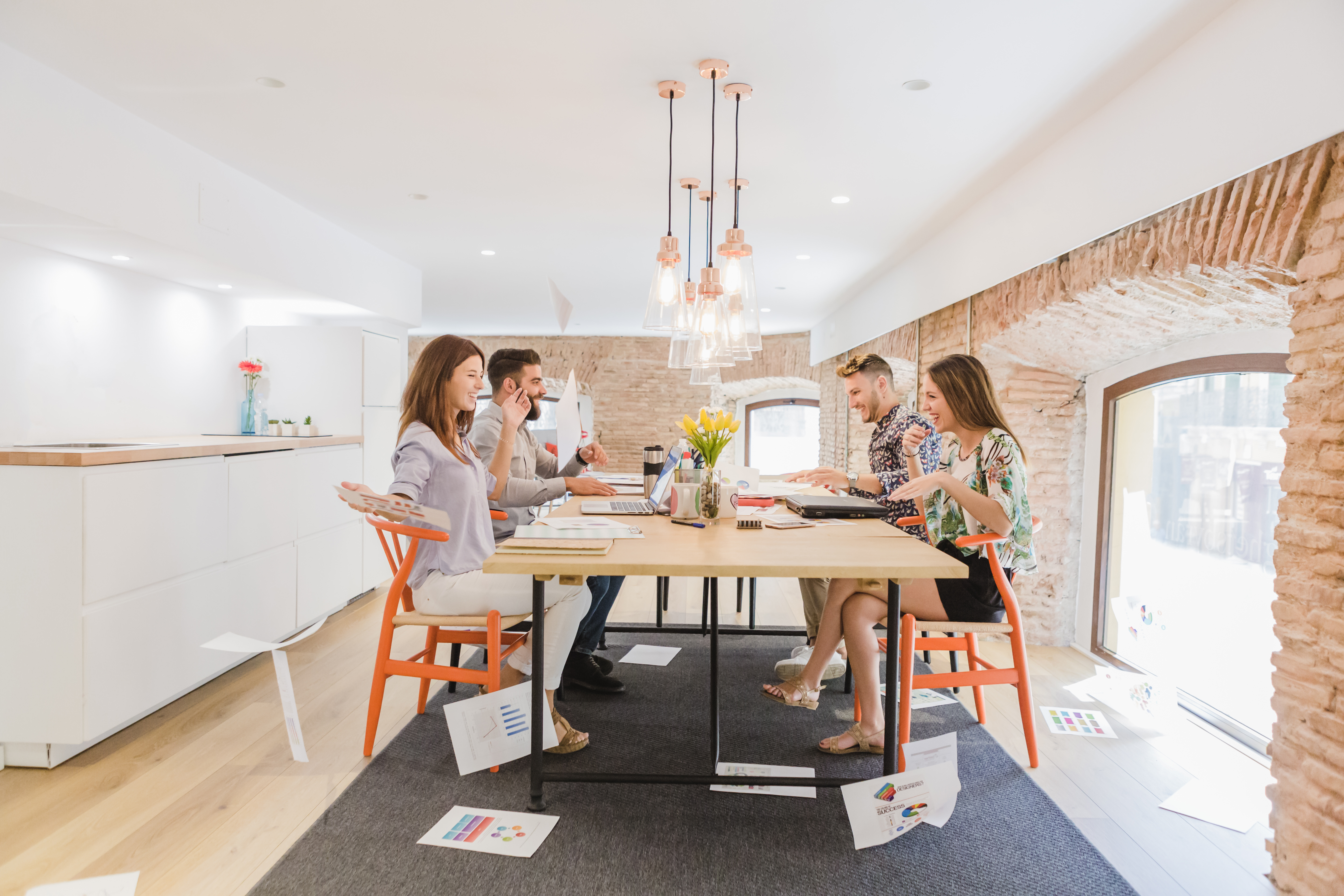 Design team planning a remodeling project