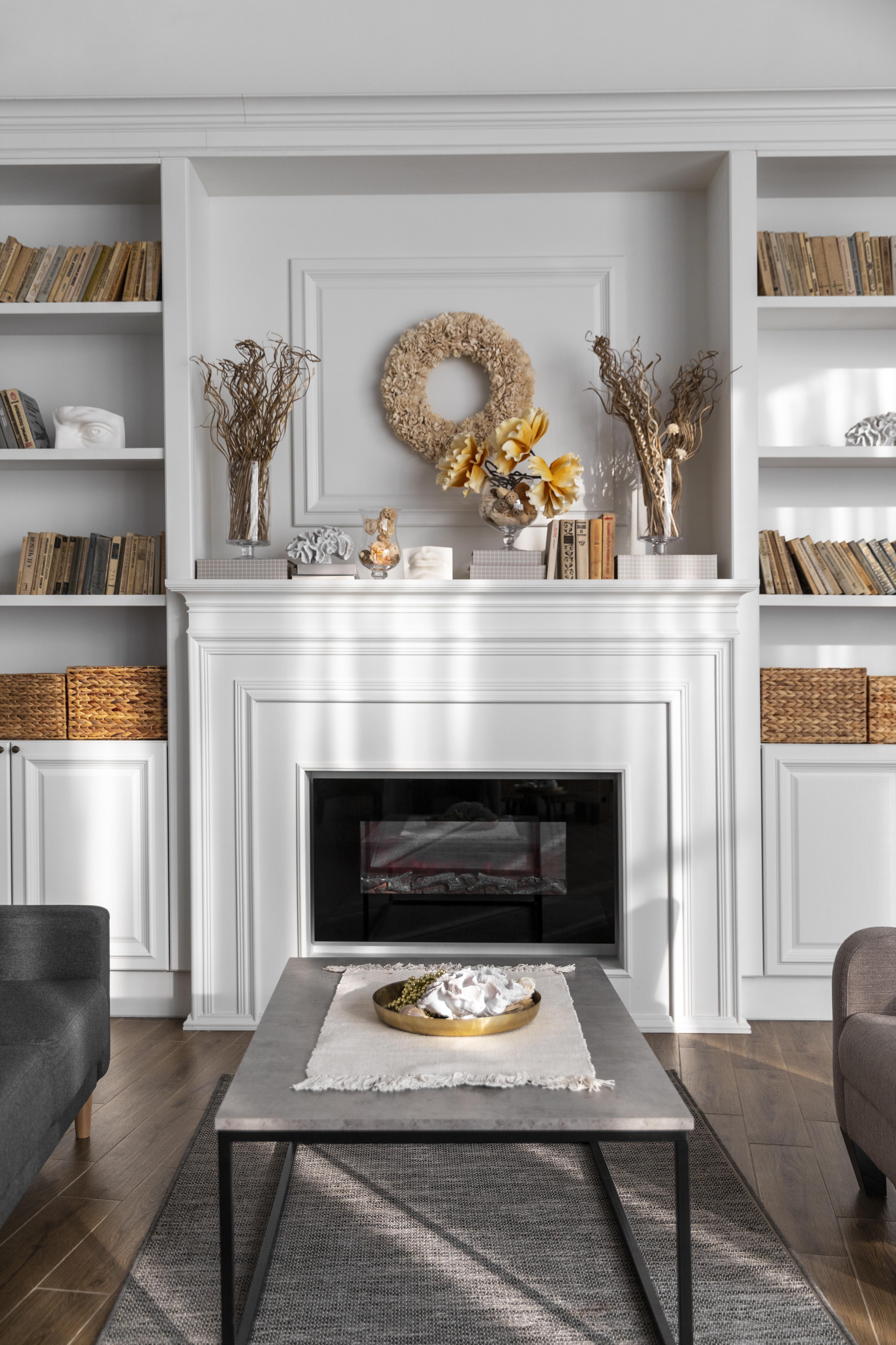 Elegant interior detail with built-ins